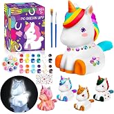 FUNZBO Paint Your Own Unicorn Lamp Kit - Arts and Crafts Supplies Painting Kits for Kids Teens, DIY Night Light Unicorn Toy for Toddlers Girl Boy Age 3 4 5 6 7 8 9 10 11 12 13 Christmas Birthday Gifts