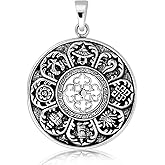 WithLoveSilver 925 Sterling Silver Buddha Tibet Amulet Tibetan Pendant