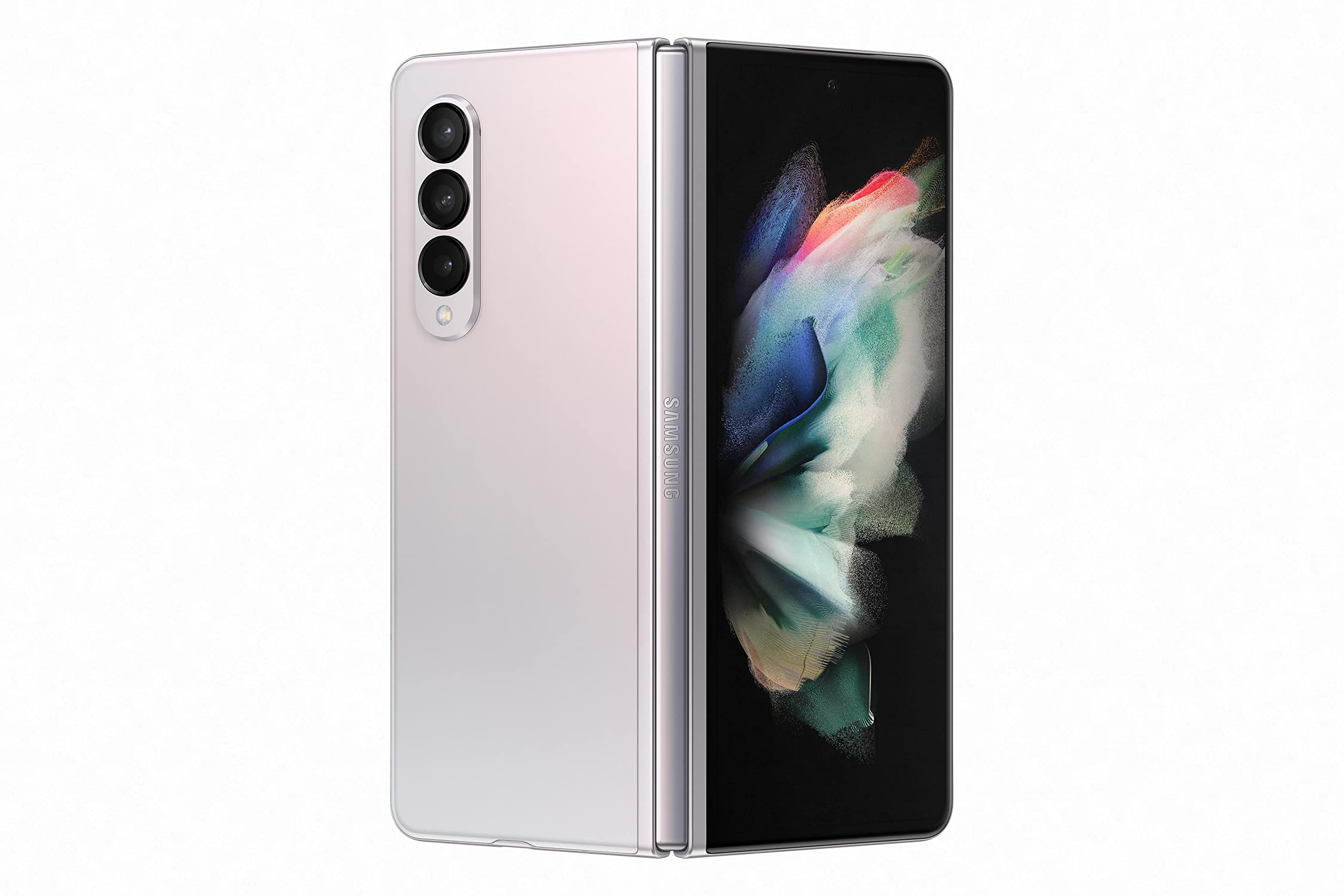 Samsung Galaxy Z Fold 3 Factory Unlocked Android Cell Phone Smartphone Foldable Dual Screen 256GB Storage, Phantom Silver