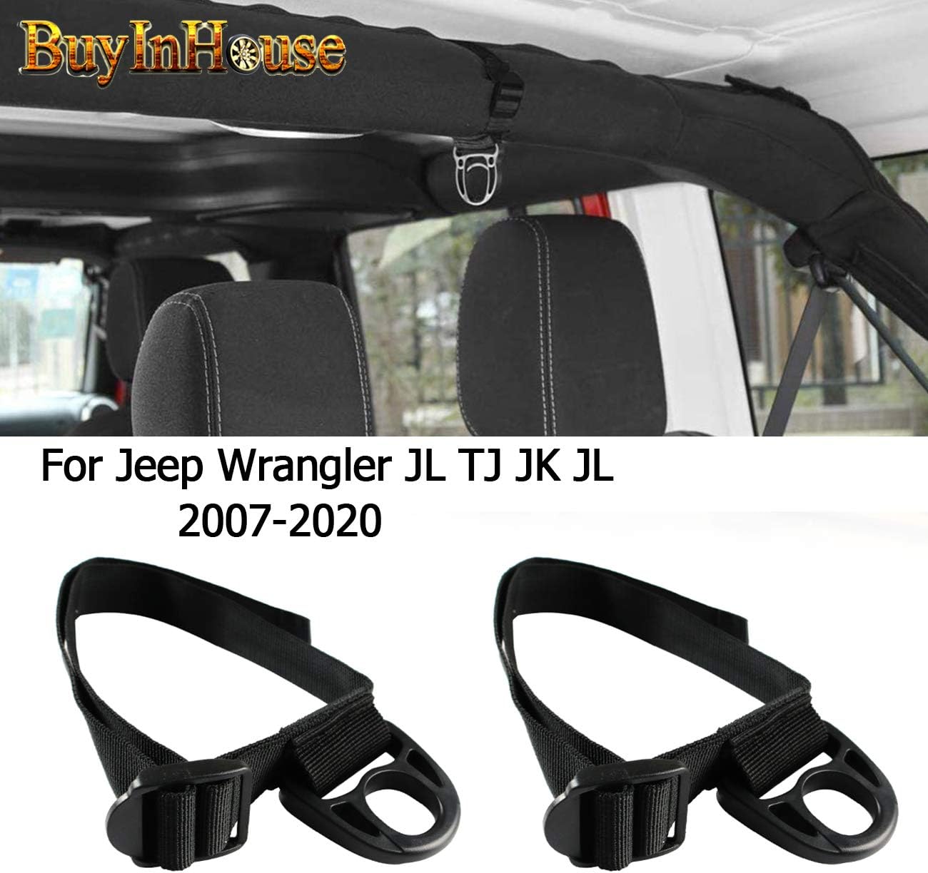 buyinhouse 2 PCS Roll Bar Coat Hanger Clothes Hook for Jeep