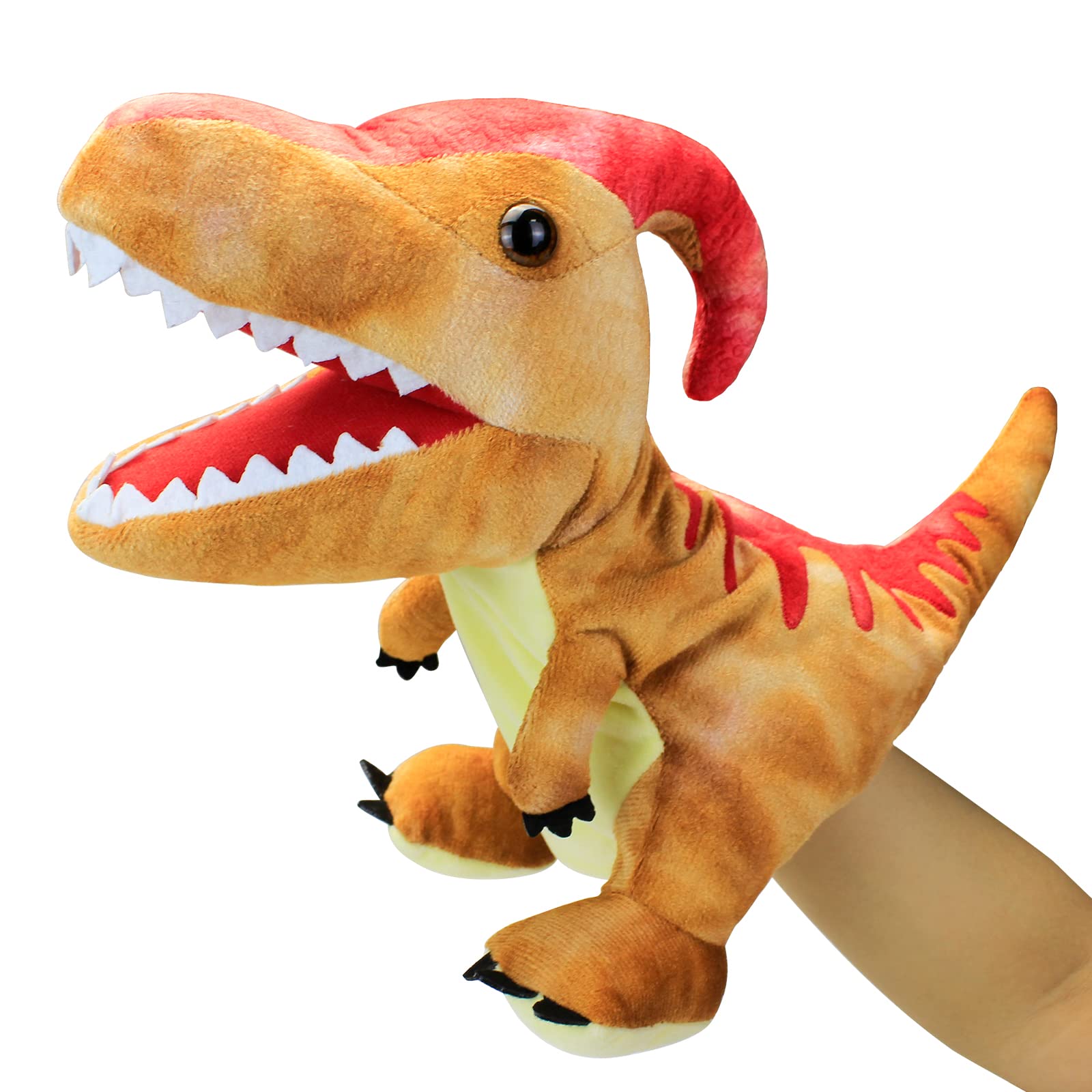 Hand Puppets Dinosaur Puppets for Kids, Dinosaur Toys for Boys Girls, Plush Dinosaur Stuffed Animal Story Toys Gifts for 3-6 Year Old Boy (Paractenosaurus)