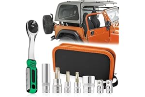 Torx Tool Kit for Jeep Wrangler 2-4 Doors Soft Top Hard Top Door Install Removal Tool Kit Replace 82214166AB Fits 2007-2025