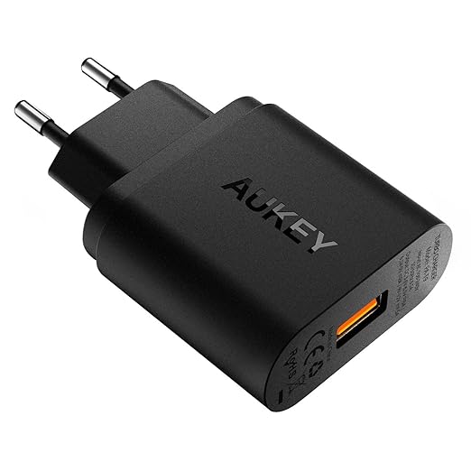 AUKEY Quick Charge 3.0 Chargeur Secteur USB 19,5W Chargeur Mural pour Samsung Galaxy S8 / S8+ / Note 8, LG G5 / G6, Nexus 5X / 6P, HTC 10, iPhone X / 8 / 8 Plus, iPad Pro/ Air, Moto G4 etc.