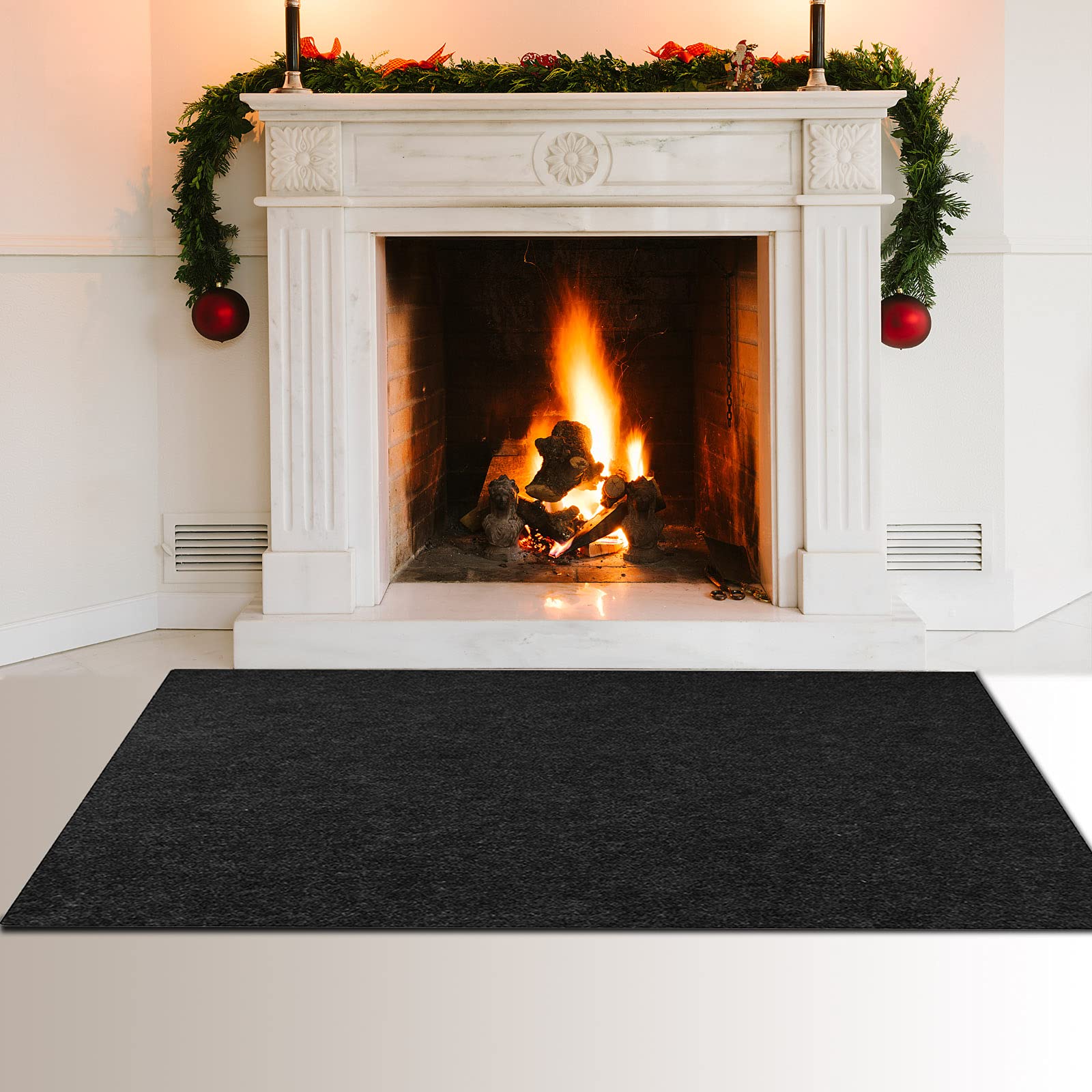 その他 ACME HEARTH RUG 122x183cm Fire Resistant Fireplace Hearth Rug Rectangular Fireplace