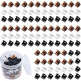100 Pcs Small Mini Hair Clips for Women and Girls, Tiny Claw Clips Pins Clamps Non Slip Accessories for Thin Hair Styling, Bangs Hair Clip Hairclips (3 Colors)