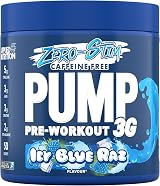 Applied Nutrition Pump Zero Pre Workout Zero Stim 375g ICY Blue Raz