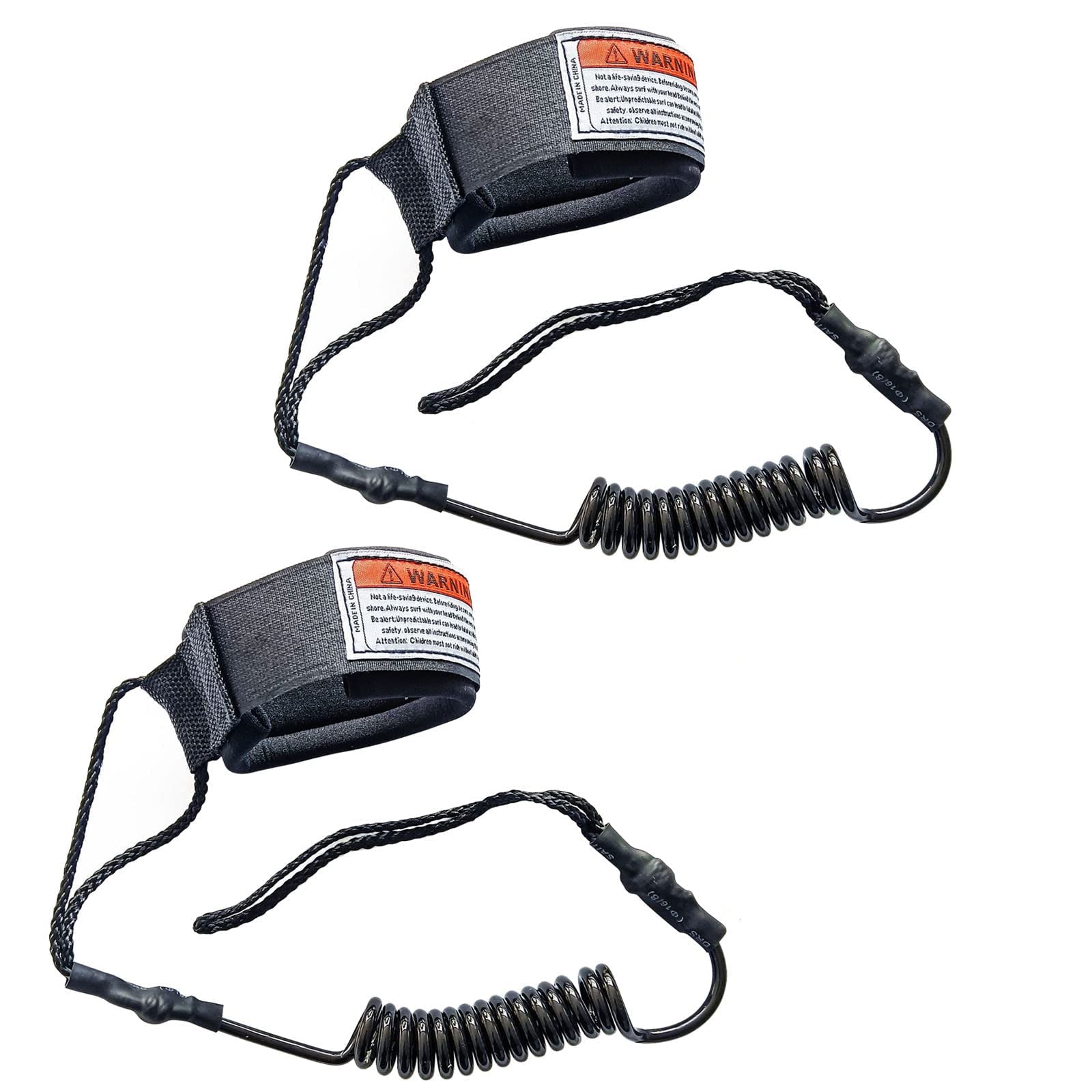 PMELCXD 2 pieces Surfboard Leash SUP Leash Stand Up Paddle Board Leg Rope Surfing Ankle Leash TPU Safe for Paddleboard, Shortboard, Longboard