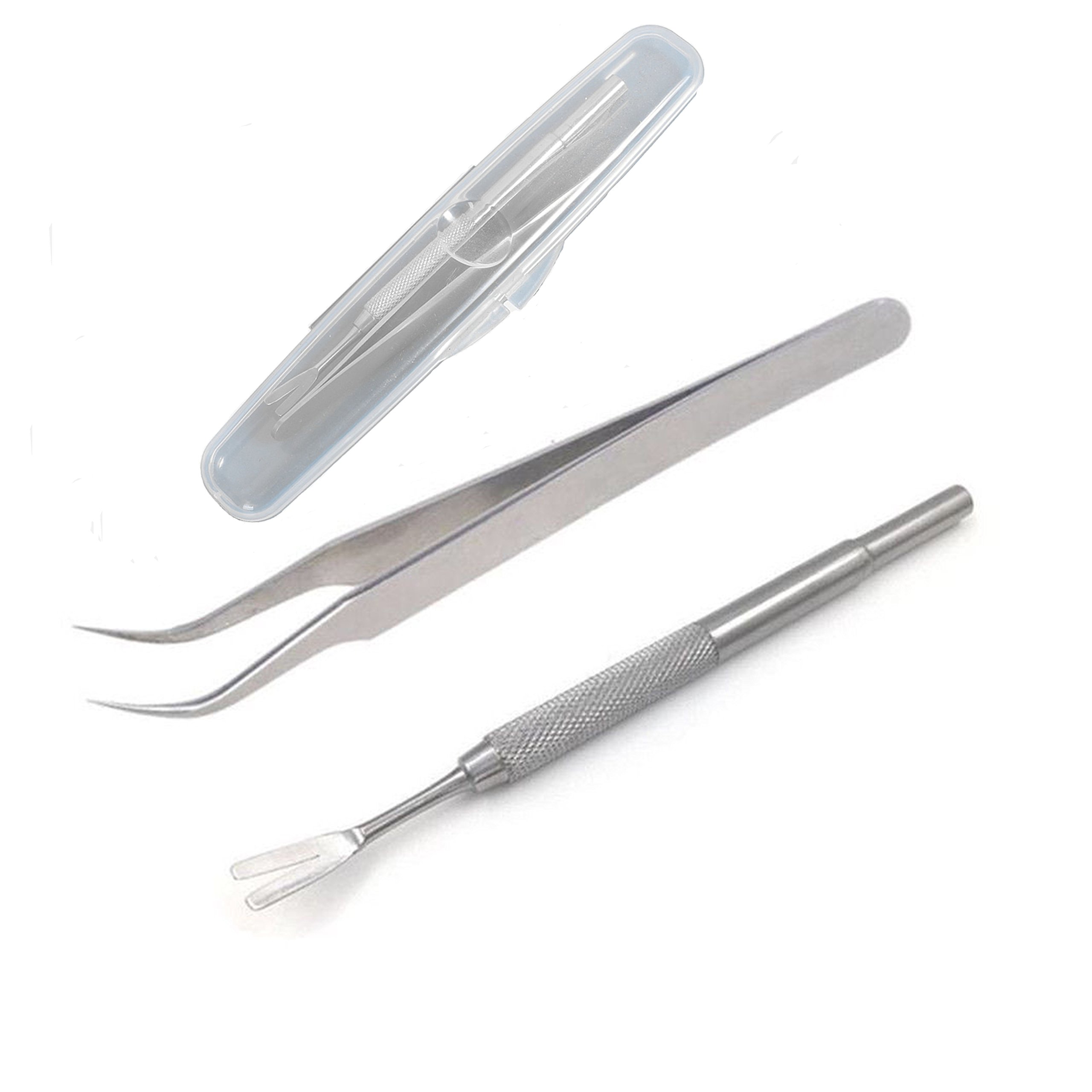 ideanovo Tick Remover Kit - Stainless Steel Tick Remover + Tweezers for Pets Dog, Cat and Humans