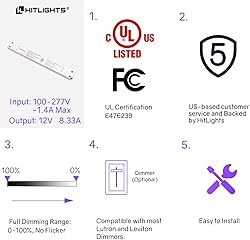 HitLights 100W Dimmable LED Driver