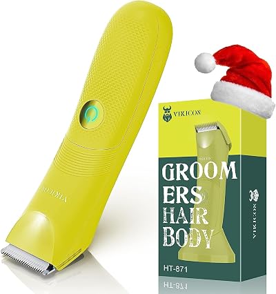 VIKICON Pubic Hair Trimmer Men Women Body Groomer Detachable Ceramic Blade