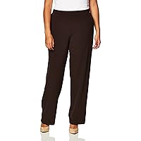 Briggs New York Womens Flat Front Pull On with Slimming Solution Pants,  Black, 8 US at Amazon Women's Clothing store