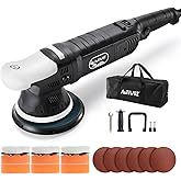 AUTIWOZ Car Buffer Polisher, 6-Inch Dual Action Polisher for Car Detailing, 15mm Random Orbital Car Polisher with 6 Variable Speeds1800-4800RPM, DA Polishers Kit for Car Detailing/Polishing/Waxing