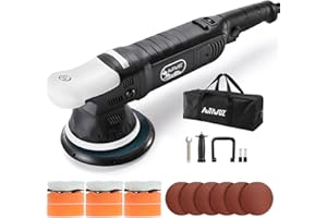 AUTIWOZ Car Buffer Polisher, 6-Inch Dual Action Polisher for Car Detailing, 15mm Random Orbital Car Polisher with 6 Variable Speeds1800-4800RPM, DA Polishers Kit for Car Detailing/Polishing/Waxing