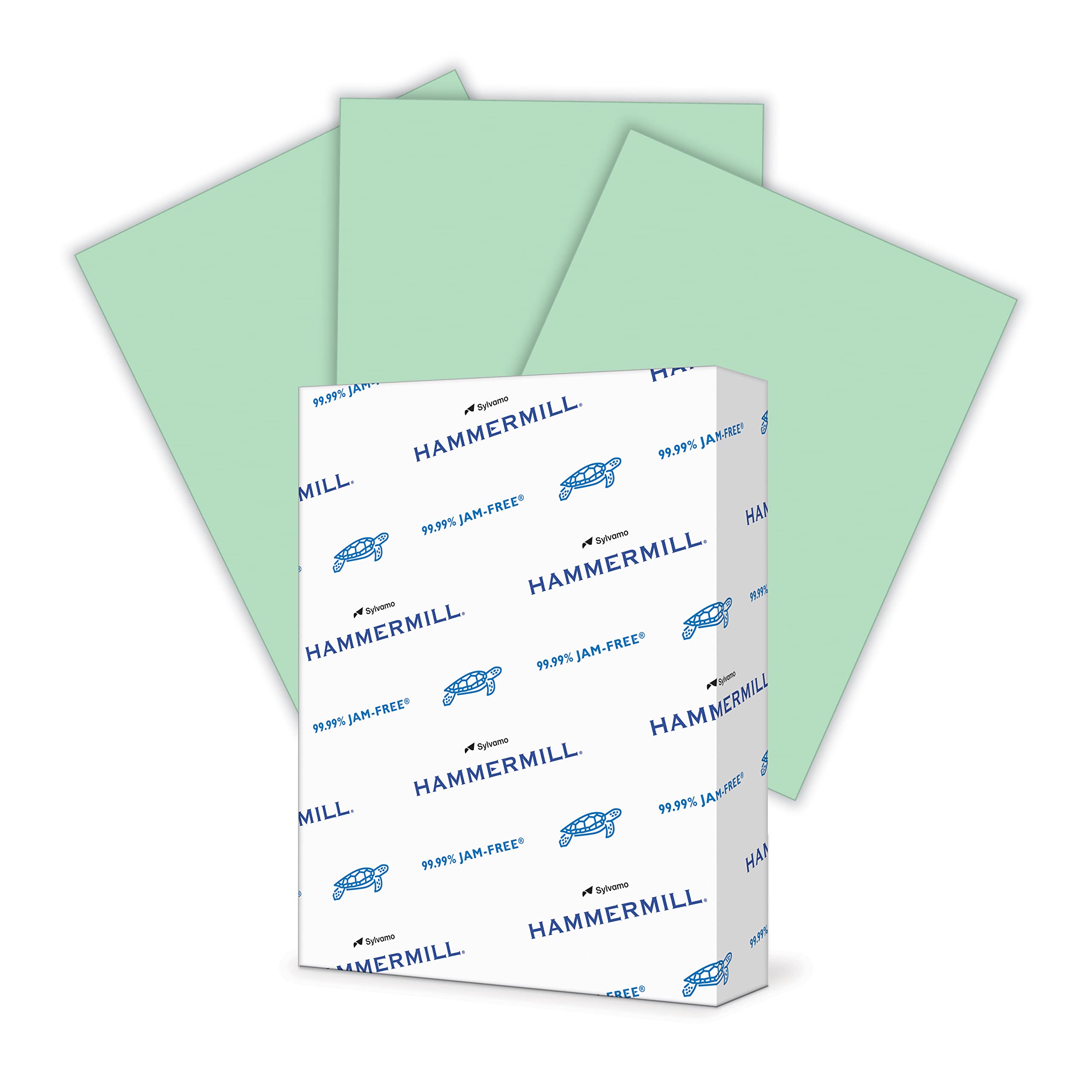 Hammermill Colored Paper, 24 lb Green Printer Paper, 8.5 x 11-1 Ream (500 Sheets) - Made in The USA, Pastel Paper, 104380R