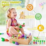 COOLJOY Wooden 4 in 1 Magnetic Fishing Montessori Toy for Toddlers view 3