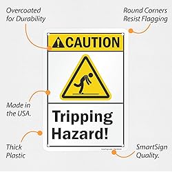 SmartSign “Caution - Tripping Hazard” Sign