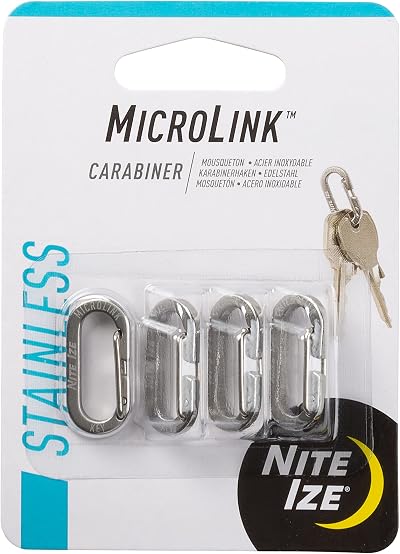 Nite Ize MicroLink Carabiner Stainless Steel 4 Pack