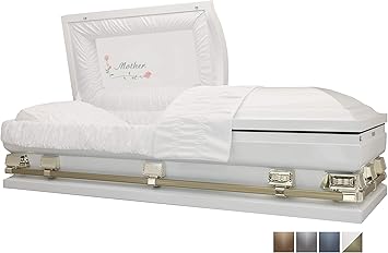 Amazon Com Titan Casket Atlas Xl Oversize White And Gold Steel