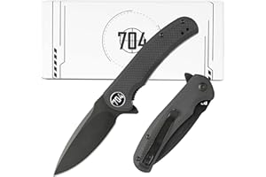 704 Gear Urban Ranger Lite EDC Folding Pocket Knife | Compact 2.91" Blade, D2 Steel, G10 Handle, Reversible Pocket Clip | Black