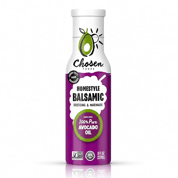 CHOSEN FOODS HOMESTYLE BALSAMIC DRESSING, 8 OZ