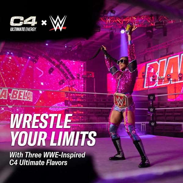 CELLUCOR C4 ULTIMATE X WWE PRE WORKOUT POWDER NECTARINE GUAVA KNOCKOUT – SUGAR FREE PREWORKOUT ENERGY SUPPLEMENT FOR MEN & WOMEN – 300MG CAFFEINE + 3.2G BETA ALANINE + PATENTED CREATINES – 20 SERVINGS