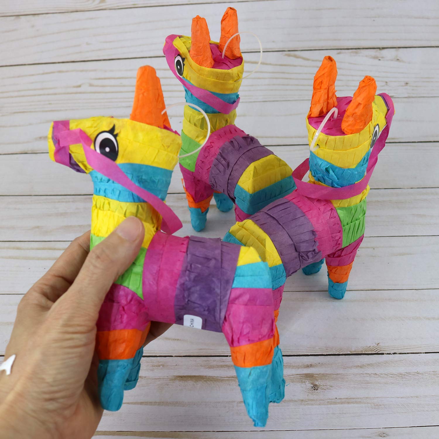 GIFTEXPRESS 6 Pack Mini Donkey Piñatas 7.5x5.5