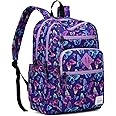 VASCHY School Backpack for Teen Girls, Bookbag Schoolbag Casual Daypack for High School/College/Women/Travel/Work Butterfly