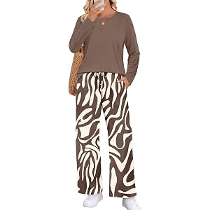 Sampeel Two Piece Sets for Women Lounge Fall Outfits Travel Airport Fashion | Business Casual Outfits, Lounge, Airport, Fall