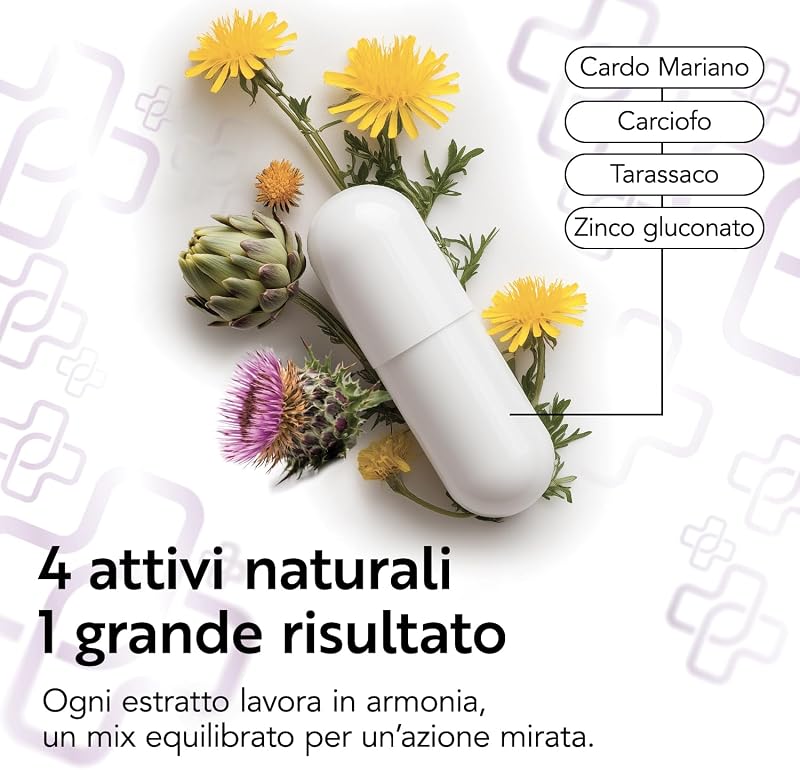 Cardo Mariano Tarassaco e Carciofo PiùLife 400 mg Silimarina - 180 Capsule