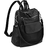 Uromee Backpack Purse for Women Vegan Leather Ladies Fashion Travel Shoulder Bag Convertible