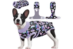 PetWarm Post Neuter Surgery Suit for Dogs Male, Dog Bodysuit Post Surgery, Dog Cone Alternative, Prevent Licking Pet Surgery Recovery Suit Anti-Licking Soft, Cosmic Pattern, Purple, XL
