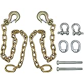 Fivepine Trailer Ultimate Connection Safety Chains 5th Wheel Safety Chain kit Gooseneck Safety Chains, Gold