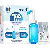 SinuMed Nasal Rinse &amp; Sinus Rinse Kit with NAC and Saline Packets, Gravity Sinus Rinse Bottle, Alternative to Neti Pot, Gentle Saline Rinse for Sinus Relief, Clear Breathing for Adults, 30PK