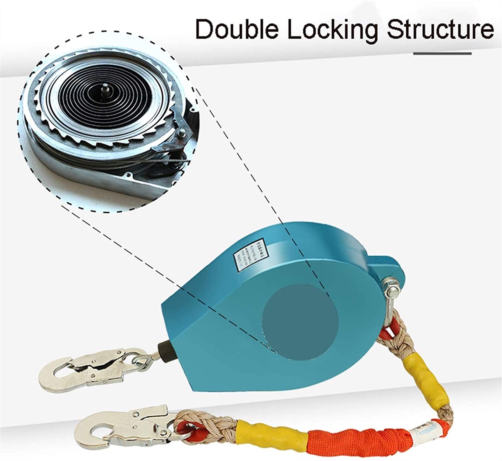 Self Retracting Lifeline – 330lbs Fall Arrest Block With Inertia Reel Cable, Retractable Lanyard For Roofing & Construction Work