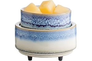 Candle Warmers ETC 2-in-1 Candle and Fragrance Warmer for Warming Scented Candles or Wax Melts and Tarts with to Freshen Room