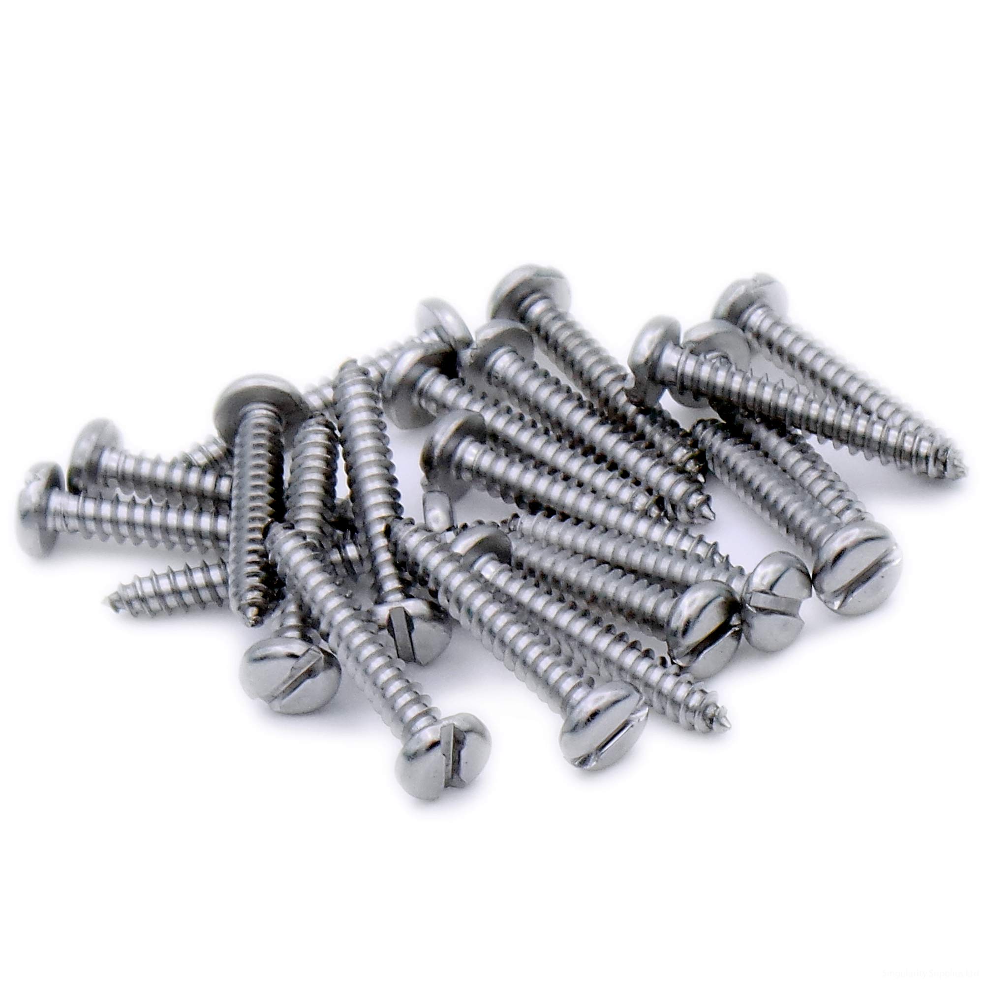No.6 x 0.75 (3.5mm x 19mm) Slot Pan Self-Tapping Screw - Stainless Steel (A2) (Pack of 20)