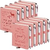 ANHRMHH 10 Sets Bulk Christian Notebook for Women Prayer Journal Pocket Journal with Pen, Inspirational Christian Gifts for Daily Devotional, Bible Study Groups, Church Members (Pink)
