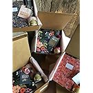 Blush Gift Box w/Scarf, Candle, Notebook & Planner Accessory for Friend, Mother, Daughter, Aunt, Grandma or Any Woman! Birthdays, Christmas, Mother's Day or Any Occasion (Grey/Magenta)