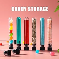 Relaxweex 100 Pcs Plastic Test Tubes Clear 16 x