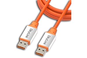 OkyLink 10ft (3M) USB 3.2 Gen 2 Male to Male Cable - 10Gbps A-A Cable with Optional Power, Orange