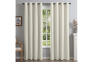 DrapeMaster Fire Retardant Fluorine Free NFPA701 Standard Curtains 63 inches 2 Panels 100% Blackout Drapes for Bedroom Living
