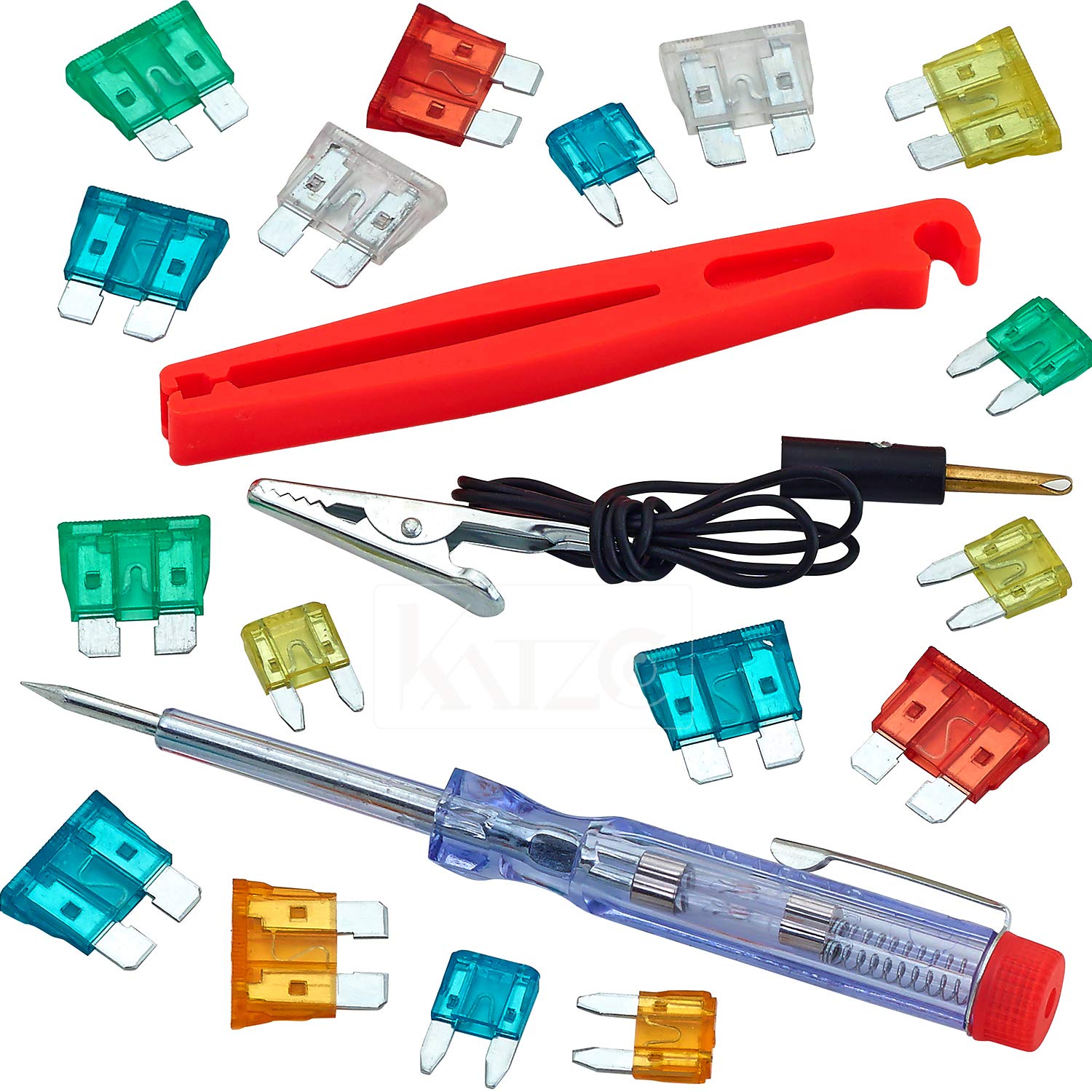Katzco 150 Piece Mini and Regular/ATM ATC Car Fuse Kit Auto Blade