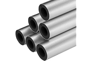 YYSTRIP Pipe-Insulation-Foam-Tube, Pipe Insulation Wrap Copper Pipe Pre Slit Clamp Highly Insulated Foam for Outdoor Winter Irrigation, Sprinkler, Spigot Isolation.(1 inch x 6PC)
