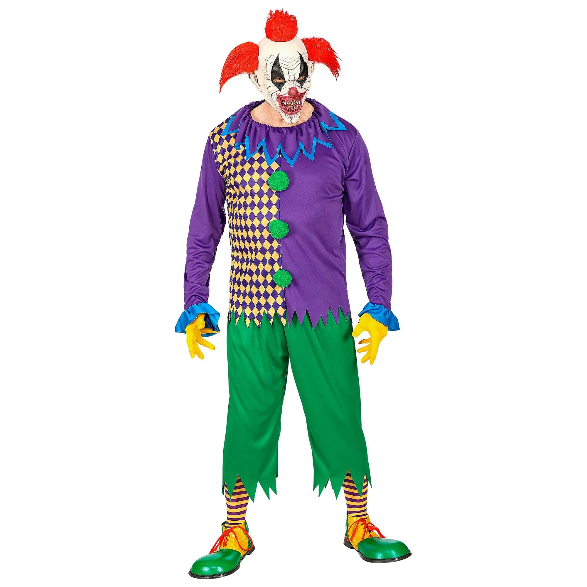 Widmann-Evil Joker Costume for Men, Multicoloured, (M), 01962