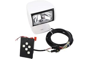 12V 100W Marine Searchlight Spotlight Remote Control 360° Rotation for Boat Truck Outdoor Use