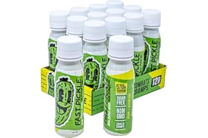 Fast Pickle Juice Pickle Shots For Leg Cramps Relief - Hydration & Electrolyte Support, No Sugar, Natural Ingredients - 3 Oz, 12 Pack