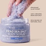 PraNaturals Dead Sea Salt Body Scrub 500G Lilac Hydrating Natural Oils Vegan view 3