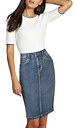 Lexi Women's Super Comfy Stretch Denim Skirt
