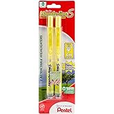 Pentel Handy-Line S Retractable Highlighter, Chisel Tip, Yellow Ink, 2/ Pack (SXS15BP2G)