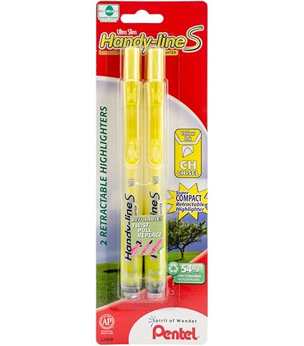Amazon.com : Pentel Highlighter, Retract, Refillable, Chisel